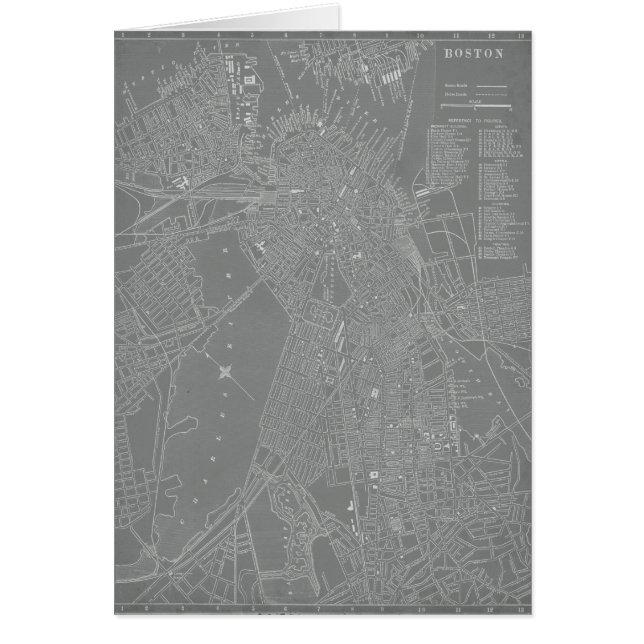 Skizze von Boston City Map (Vorne)
