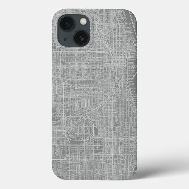 Skizze von Chicago City Map Case-Mate iPhone Hülle (Rückseite)
