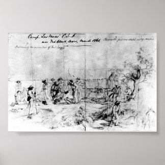 Skizze von Conföderate Staaten of America, 1861 Poster