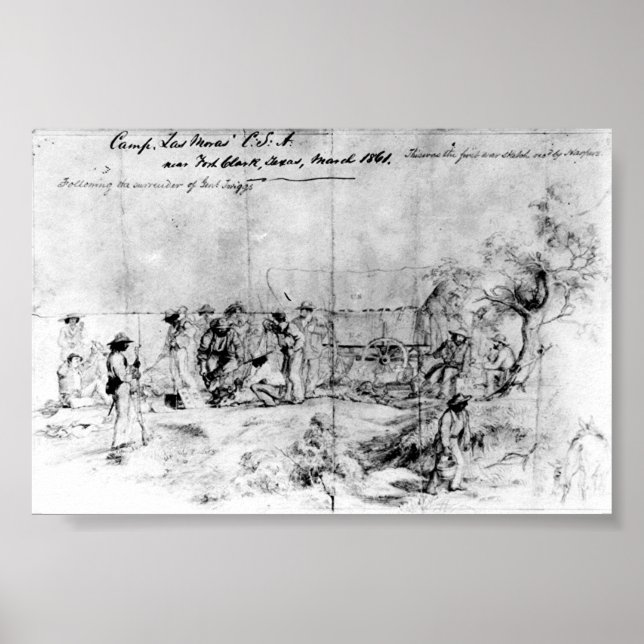 Skizze von Conföderate Staaten of America, 1861 Poster (Vorne)