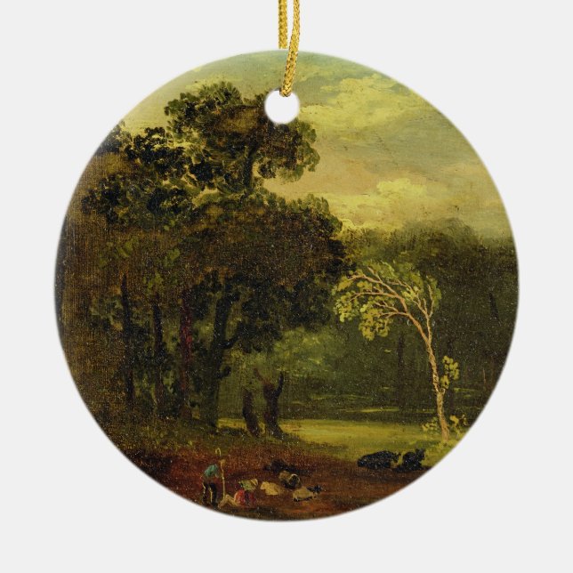 Skizze von der Natur in Sion Park, 1819 (Öl auf Keramikornament (Vorne)
