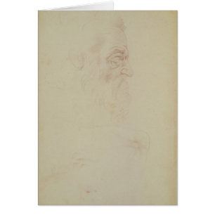 Skizze von einem männlichen Haupt- und von zwei