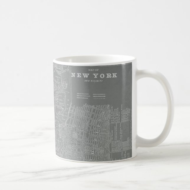 Skizze von New York City Map Kaffeetasse (Rechts)