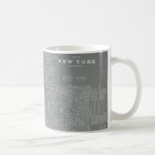 Skizze von New- York Citykarte Kaffeetasse