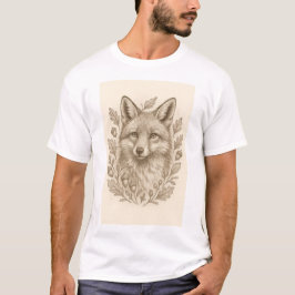 Skizze zeichnend Wolf T-Shirt