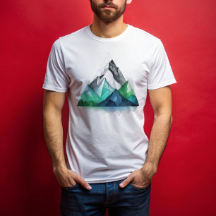 Skizzen einer dreieckigen geometrischen Gebirgslan Tri-Blend Shirt