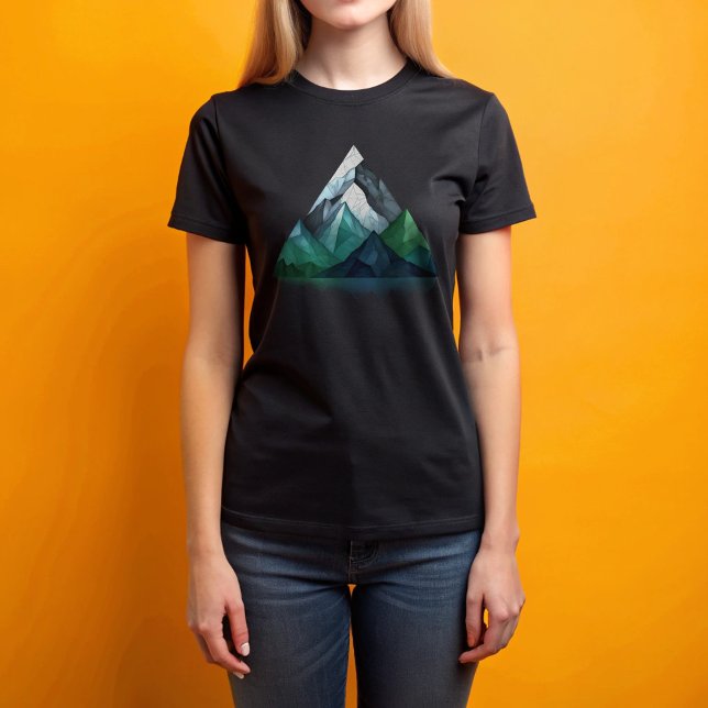 Skizzen einer dreieckigen geometrischen Gebirgslan Tri-Blend Shirt (Von Creator hochgeladen)