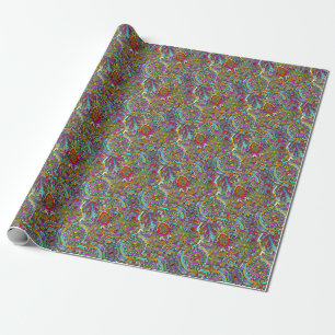 Skizzen Fantasy Art - Abstrakte Blume 1 Geschenkpapier