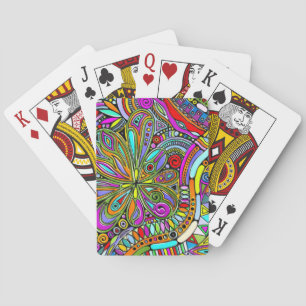 Skizzen Fantasy Art - Abstrakte Blume 1 Spielkarten