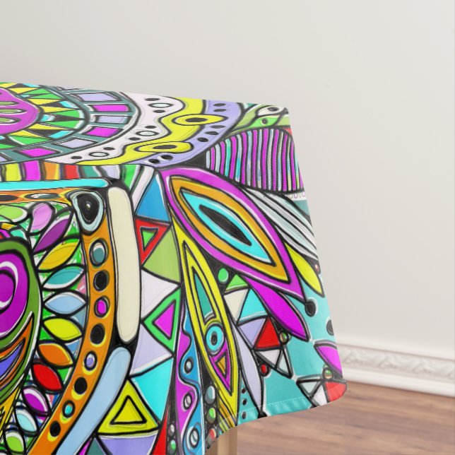 Skizzen Fantasy Art - Abstrakte Blume 1 Tischdecke (Beispiel)