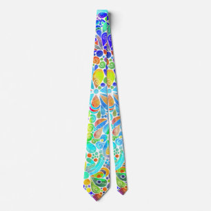 Skizzen Fantasy Art - Abstrakte Blume 2 Krawatte