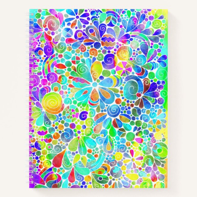 Skizzen Fantasy Art - Abstrakte Blume 2 Notizbuch (Vorderseite)