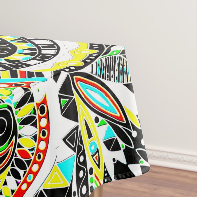 Skizzen Fantasy Art - Abstrakte Blume 3 Tischdecke (Beispiel)