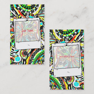 Skizzen Fantasy Art - Abstrakte Blume 3 Visitenkarte