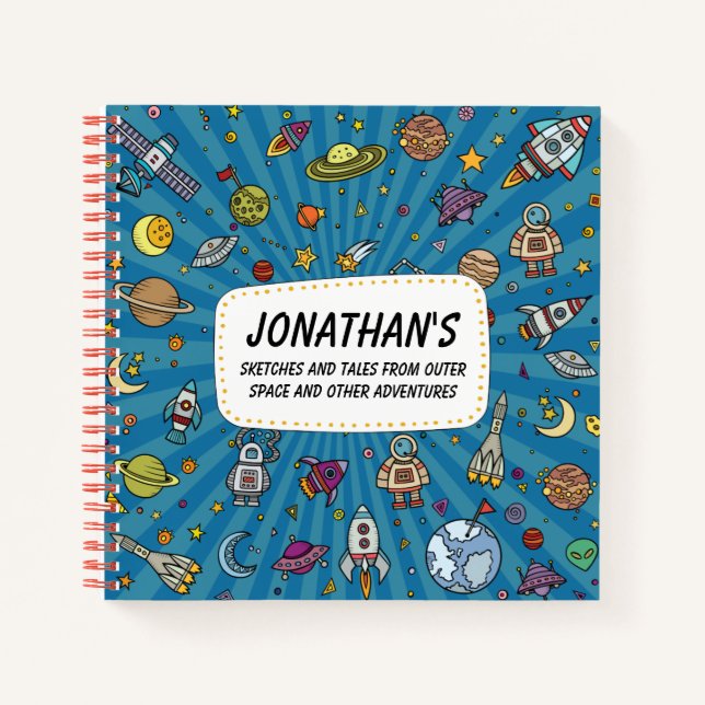 Skizzen und Geschichten aus dem Weltraum Notizbuch (Vorderseite)
