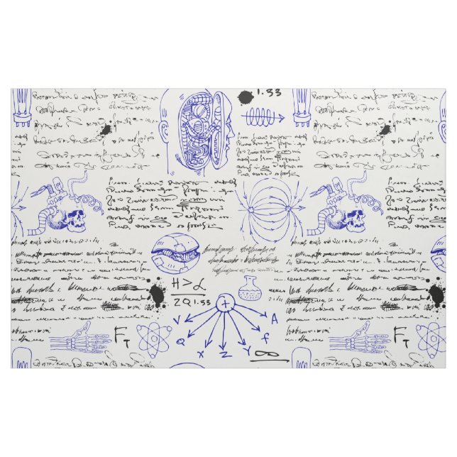 Skizzen von Wissenschaftlern Stoff (Yard (91,4 cm))