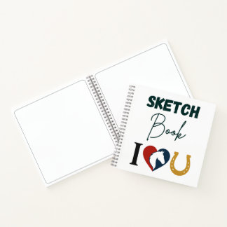 Skizzenbuch 'Ich liebe dich' für Pferdeliebhaber Notizbuch
