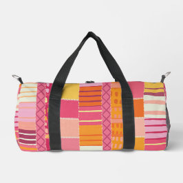 Skizzenbuch-Marken - Texturierte mehrfarbige Strei Duffle Bag