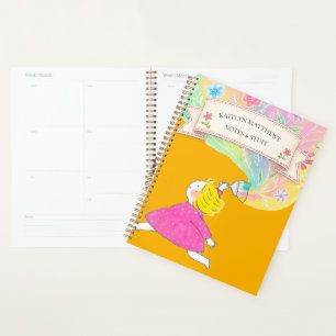 Skizzenbuch mit märchenhaften Blumenmalereien Planer