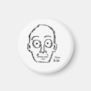 skizzenhaft gezeichnetes Cartoon-Gesicht ( Erica C Magnet