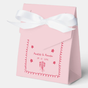 Skizzenhafte Kritzelei Save-the-Date Geschenkschachtel