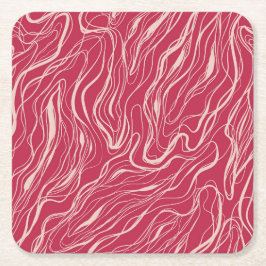 Skizzenkurven Rechteckiger Pappuntersetzer