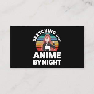 Skizzieren bei Tag Anime bei Nacht Anime