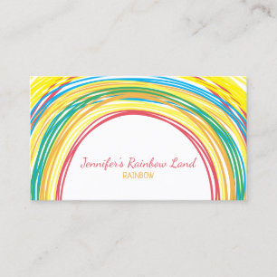 Skizzieren Kinder zeichnen Regenbogen Visitenkarte