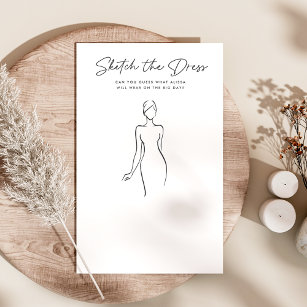 Skizzieren Sie das Dress Brautparty Game