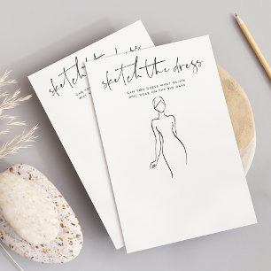 Skizzieren Sie das Dress Brautparty Game Sheet