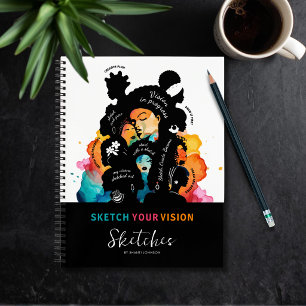 Skizzieren Sie Ihre Vision SketchBook Afro Art Kre Notizbuch