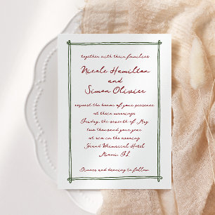Skizzierrahmen, handgezeichnete Hochzeit Einladung