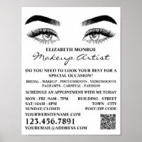 Skizzierte Augen, Makeup-Künstlerwerbung