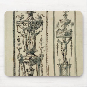 Skizzierte Entwürfe für verzierte Platten (Stift Mousepad
