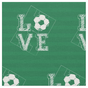 Skizzierte Liebe Soccer Stoff