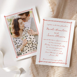 Skizzierte Rahmen Whimsical Hand Drawn Foto Hochze Einladung