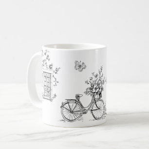 Skizzierte Vintage-Kritzeleien-Sammlung Kaffeetasse