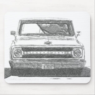 Skizzierter Chevy LKW Mousepad