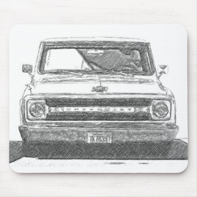 Skizzierter Chevy LKW Mousepad (Vorne)