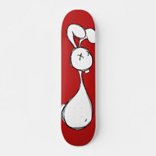 Skizziertes Häschen Skateboard