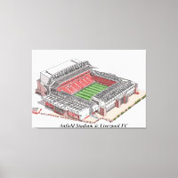 Skizzierung des Anfield Stadium Zuhause des Liverp