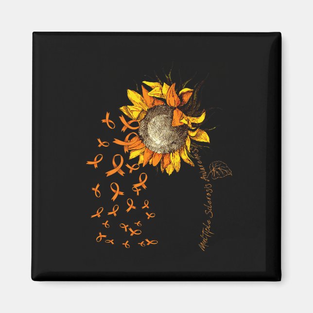 Sklerose Awareness Sonnenblumen Magnet (Vorne)