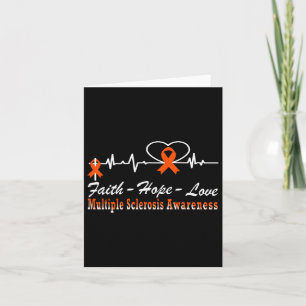 Sklerose Bewusstsein Frau Faith Hope Heartbeat Karte