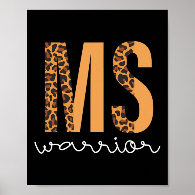 Sklerose Bewusstsein Männer Frauen Warrior Poster (Vorne)