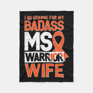 Sklerose Frau Awareness Badass Warrior Ehefrau Fleecedecke