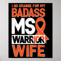 Sklerose Frau Awareness Badass Warrior Ehefrau
