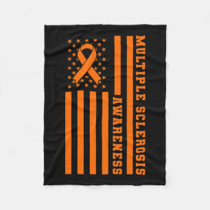 Sklerose Frau Awareness Patriotic USA American Fla Fleecedecke