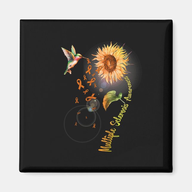 Sklerose Sonnenblume Hummingbird Magnet (Vorne)