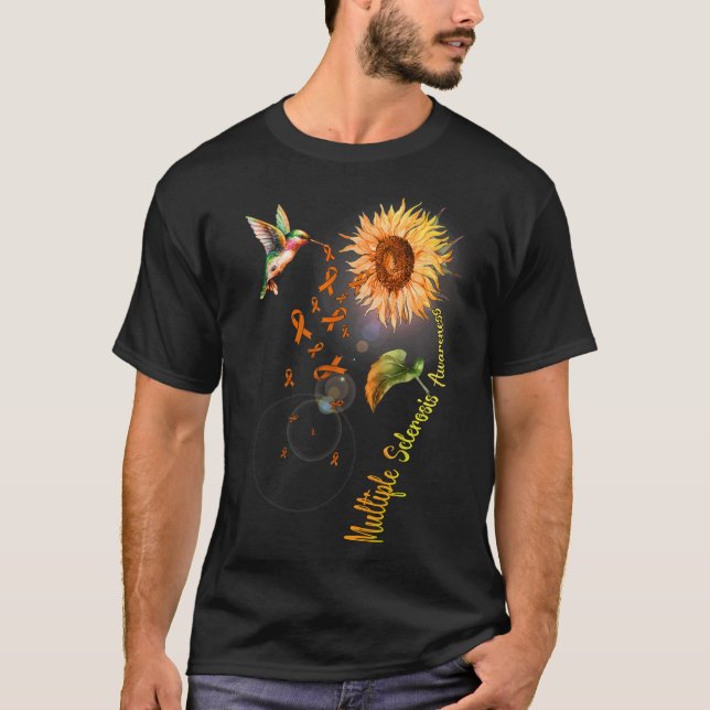 Sklerose Sonnenblume Hummingbird T-Shirt (Vorderseite)