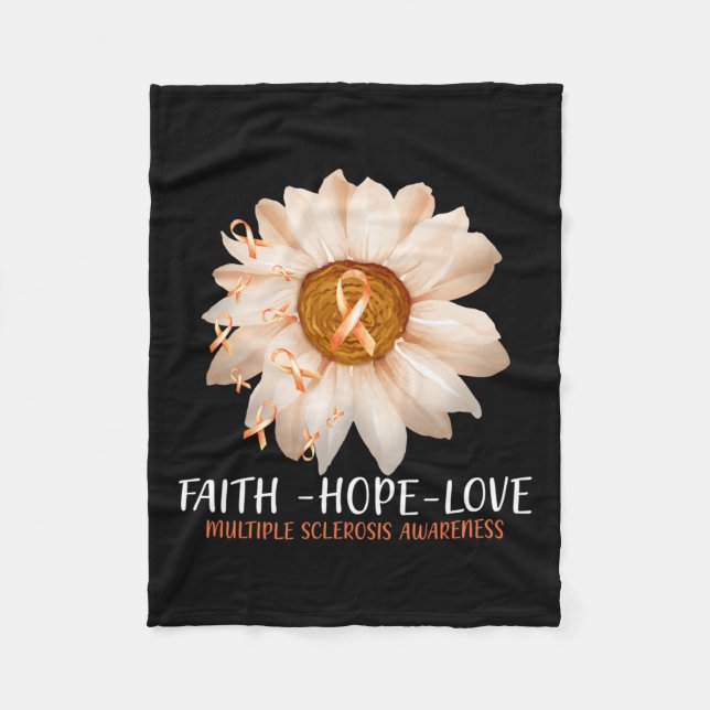 Sklerosis Awareness Blume Fleecedecke (Vorderseite)